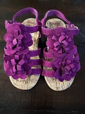 Gymboree Purple Floral Strappy Sandals